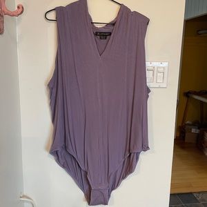 Mauve V-Neck Bodysuit